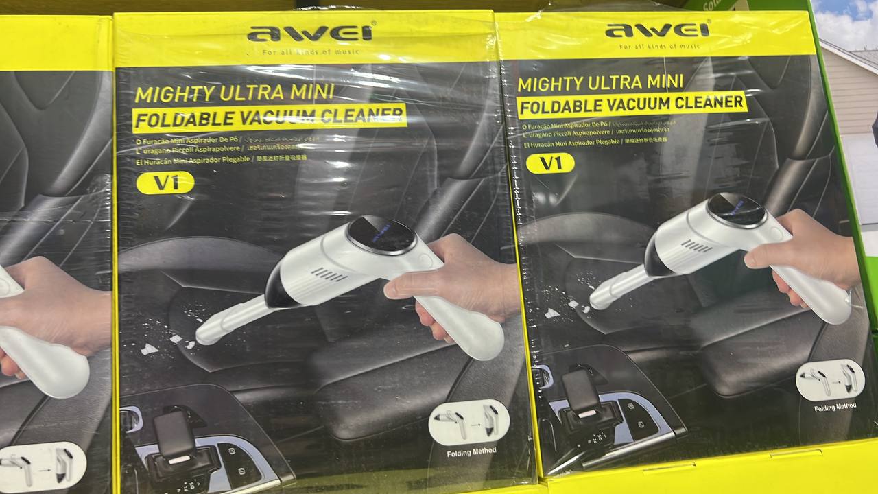 مكنسة كهربائية قابلة للطي V1 صغيرة لاسلكية ومحمولة للسيارة Mini aspirateur de voiture sans fil et portable