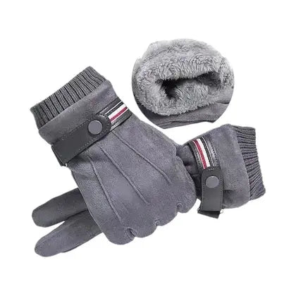 Gants de cyclisme d'hiver pour hommes avec écran tactile, gants en velours coupe-vent قفازات ركوب الدراجات الشتوية للرجال مزودة بشاشة لمس، قفازات مخملية مقاومة للرياح