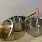 Friteuse en acier inoxydable Casserole قلاية الزيت مقلاة عميقة من الفولاذ المقاوم للصدأ مزودة بسلة قابلة للإزالة