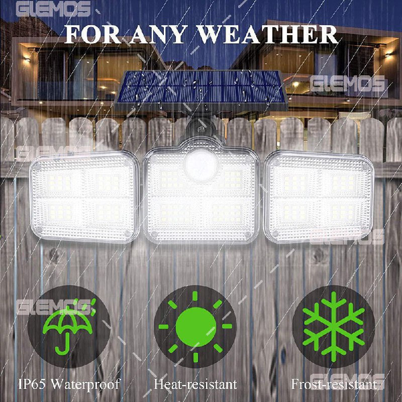Triple LED Solar wall light sensor light JD-2757A JD-2656A SMD