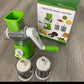 Tabletop drum grater Coupe-légumes manuel, trancheuse oignon pomme de terre carotte râpe avec 3 lames مبشرة جبن قطاعة ماندولين، مطحنة