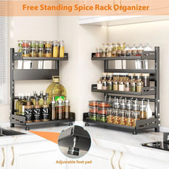 Spice rack organizer Organisateur de support à épices منظم رف التوابل