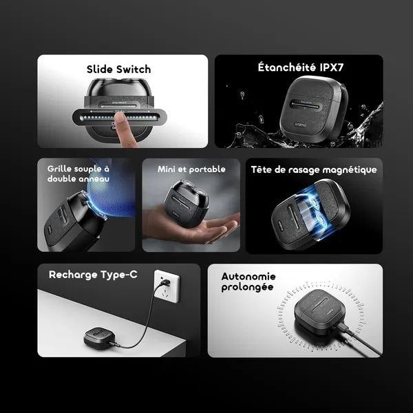 Rasoir électrique visage précis confortable quotidien ماكينة حلاقة كهربائية وجه دقيقة ومريحة يومية