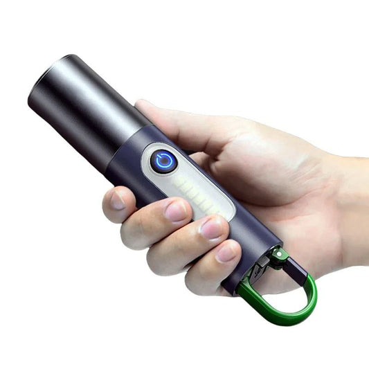 Flashlight Lampe de poche à lumière LED مصباح يدوي LED، قابل لإعادة الشحن عبر USB