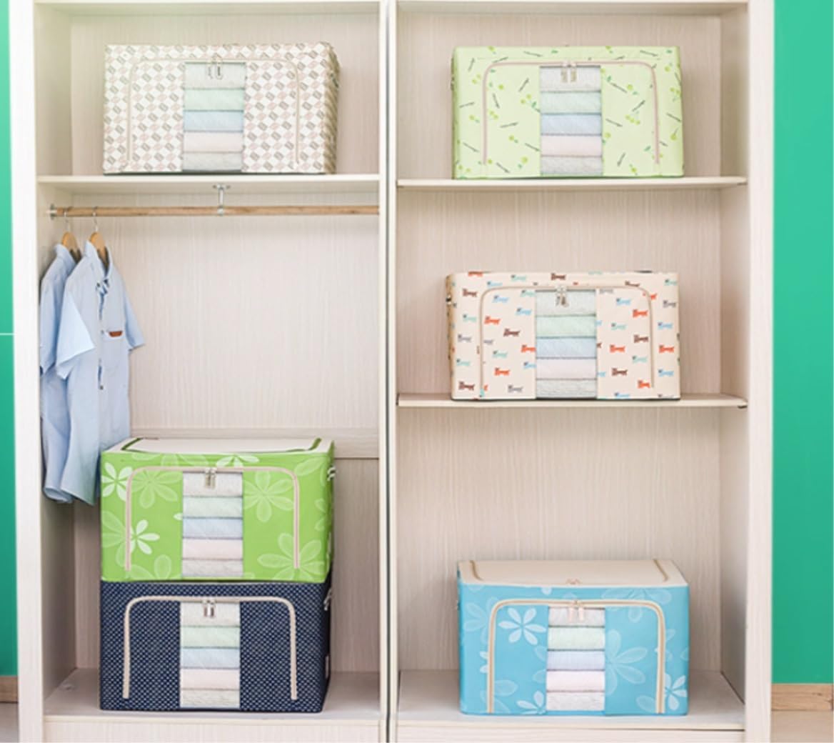 صندوق تخزين قابل للطي للملابس والأغطية واللحف منظم وحقيبة تخزين  Boite Rangement Vetement Pliable Vêtements Boîte De Rangement