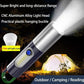 Flashlight Lampe de poche à lumière LED مصباح يدوي LED، قابل لإعادة الشحن عبر USB