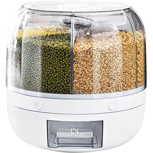 منظم قطاني موزع دوار للحبوب والأطعمة الجافة بمقصورات متعددة Distributeur Rotatif de Céréales et d’Aliments Secs à Compartiments Multiples