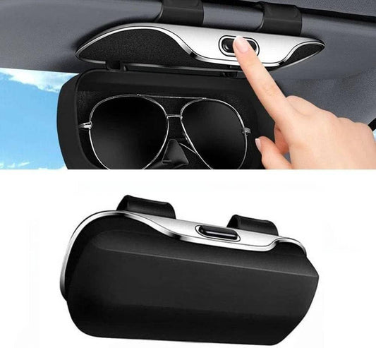 Étui à lunettes de voiture, boîte de visière automobile, support de lunettes de soleil portable حافظة نظارات للسيارة، صندوق واقي الشمس للسيارة، حامل نظارات شمسية محمول