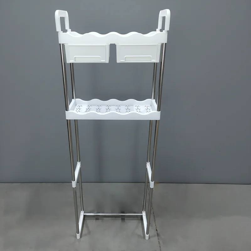 رف تخزين الحمام الأبيض فوق المرحاض Etagère de rangement blanche pour salle de bain
