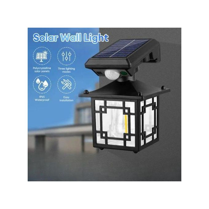 مصباح جداري يعمل بالطاقة الشمسية بتقنية LED مزود بمستشعر حركة للحديقة Applique murale solaire LED avec capteur de mouvement