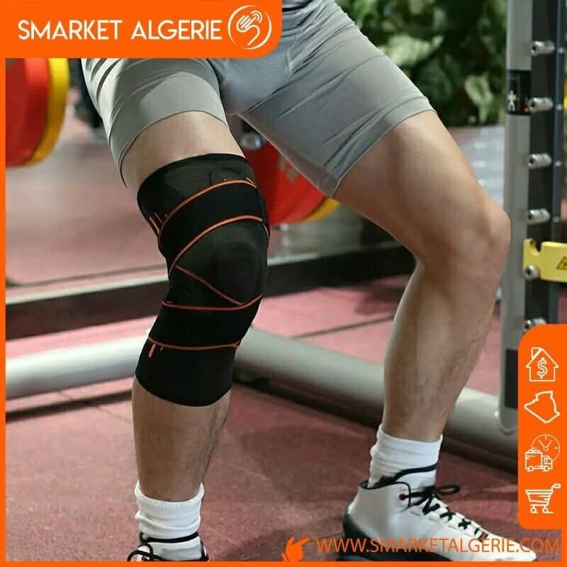 Genouillères de sport pressurisés élastiques protection 2 pièces حزام شدالركبة الرياضية المرنة المضغوطة، قطعتين