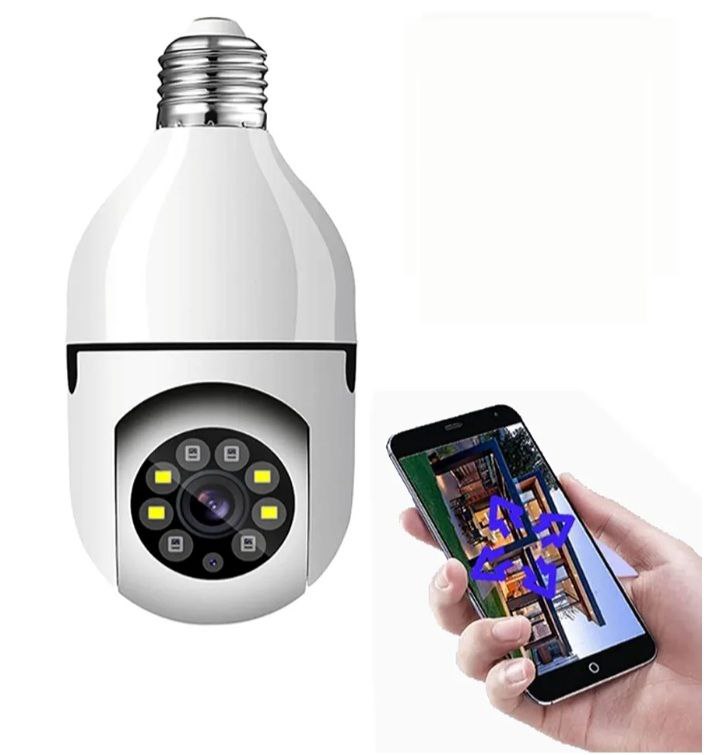 Caméra Ampoule Panoramique WiFi Sans Fil