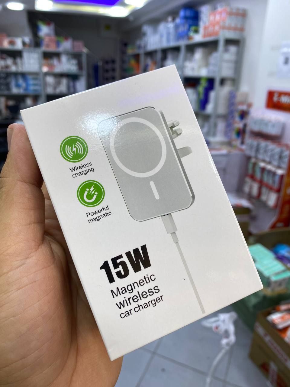 15W Magnetic wireless car charger شاحن سيارة لاسلكي مغناطيسي بقوة 15 وات
