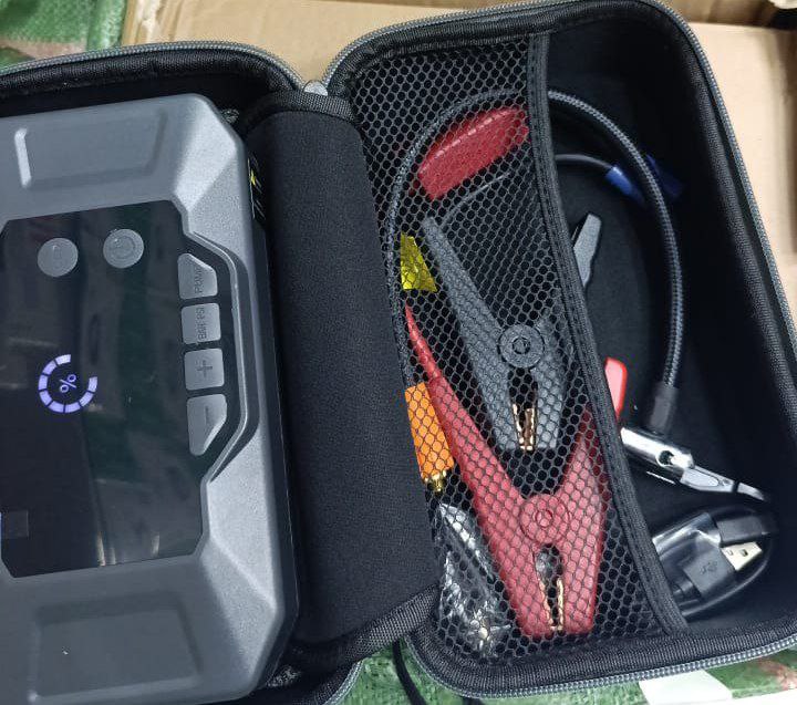 مشغل بطارية السيارة مع ضاغط Booster Batterie Voiture 4000A, Démarreur Batterie Voiture avec Compresseur 150PSI