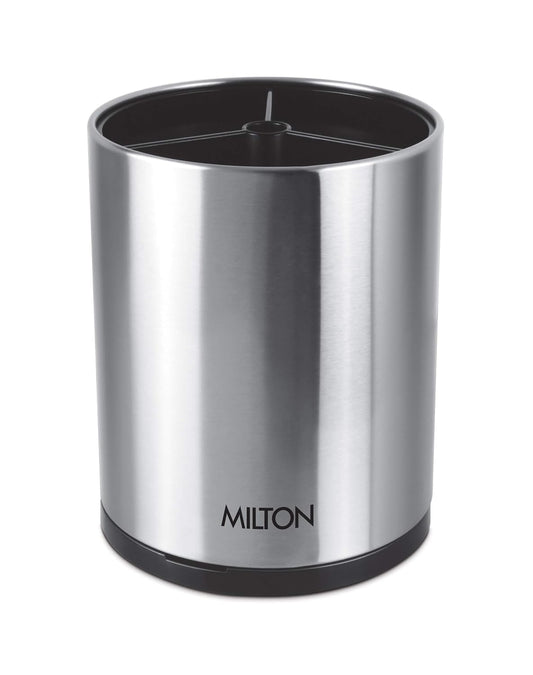 Milton Stainless Steel Rotating Cutlery Stand, Silver حامل أدوات المائدة الدوار من الفولاذ المقاوم للصدأ من ميلتون، فضي اللون