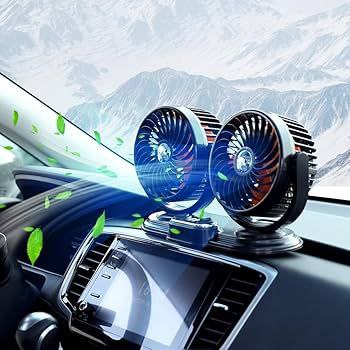 360 Degree Rotatable Car FanDouble headed vehicle fan