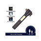 COB Multifunction flashlight مصباح الجيب ليد يدوي متعدد الوضائف ساطع بمصباحين للإضائة القريبة والبعيدة وإضائة الوميض للإنظار