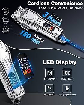 Hair Clipper LED Display 180 minutes