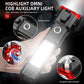 مصباح يدوي LED فائق السطوع مع مطرقة أمان وشحن عبر USB Lampe de poche LED super lumineuse avec marteau de sécurité, chargement