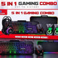 مجموعة ألعاب Vencor Pack Gaming Combo 5en1 Ensemble Complet Filaire Clavier LED, Souris Optique, Casque Audio et Tapis de Souris