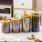Bocal a sucre en verre scellkg  4PCS
