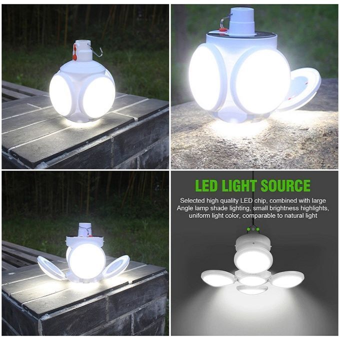 Lampe de garage solaire, lampe LED pliable et modulable مصباح كراج يعمل بالطاقة الشمسية، مصباح LED قابل للطي والتشكيل