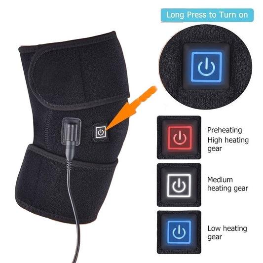 Knee heating Pad Genouillères chauffantes électriques pour hommes et femmes أحزمة ركبة تدفئة كهربائية للرجال والنساء الذين يعانون من برودة الساقين