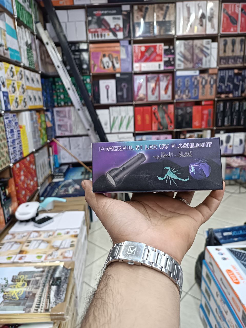 مقطع صغير محمول مصباح أرجواني LED مصباح يدوي بنفسج كشاف العقارب