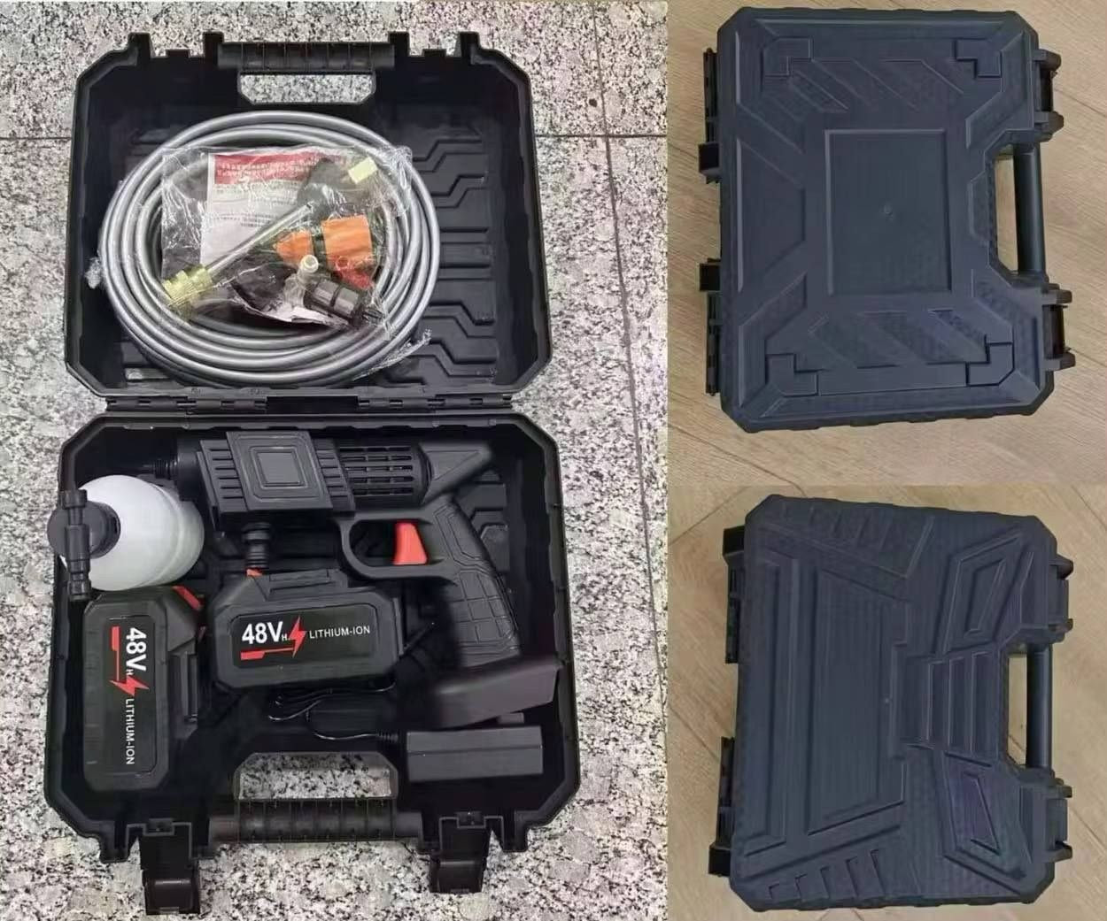 مسدس رش المياه الكهربائي القابل للشحن مع بطاريتين Pistolet  Pulvérisateur d'eau rechargeable 48 V avec double batterie