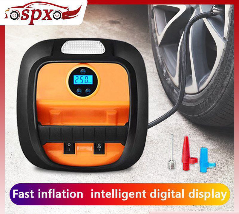 مضخة إطارات السيارة الكهربائية، ضاغط مع شاشة رقمية LED Pompe à pneus électrique pour voiture,compresseur à affichage numérique