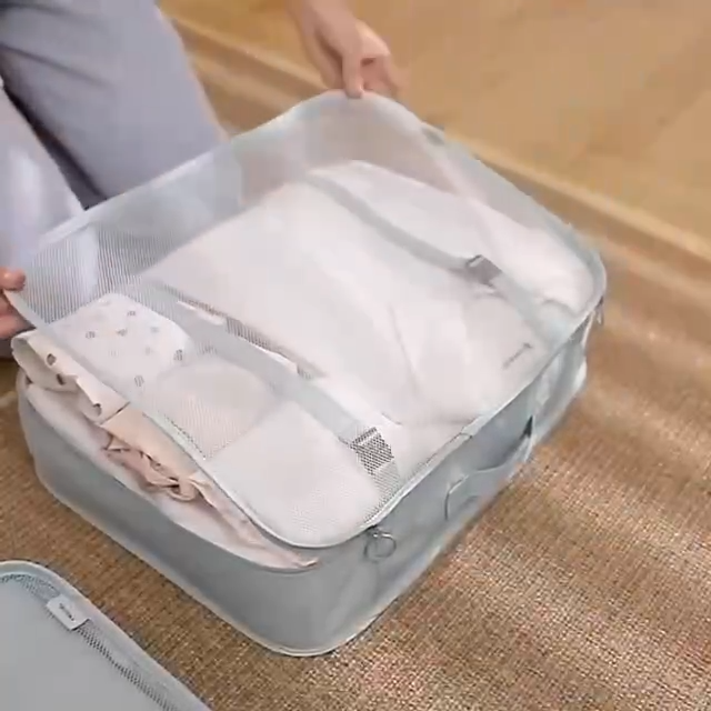 8 قطع من مكعبات التعبئة للحقائب، حقيبة تخزين أمتعة محمولة 8 PCS Cubes d'emballage for valises Sac de rangement de bagages