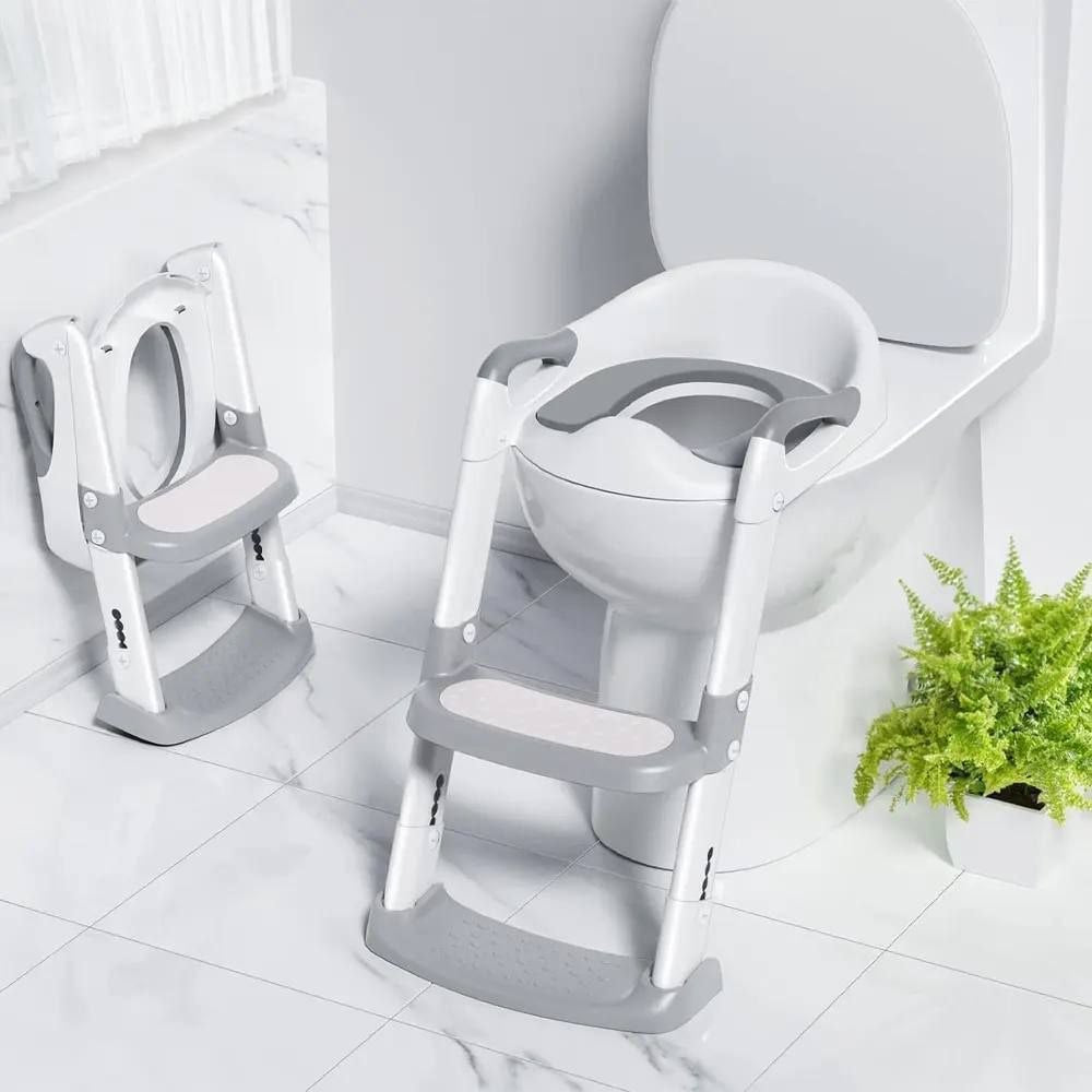 كرسي مرحاض قابل للطي، مقعد مرحاض مع درجات Chaise toilette pliable pliant siège de toilette