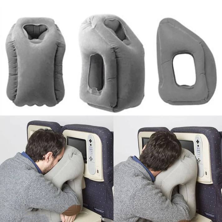 وسادة سفر قابلة للنفخ مصممة لدعم الرأس والرقبة Oreiller de voyage gonflable conçu pour soutenir la tête et le cou