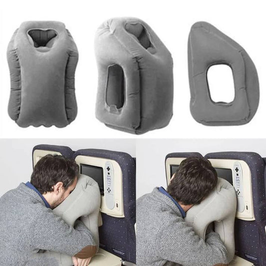 وسادة سفر قابلة للنفخ مصممة لدعم الرأس والرقبة Oreiller de voyage gonflable conçu pour soutenir la tête et le cou
