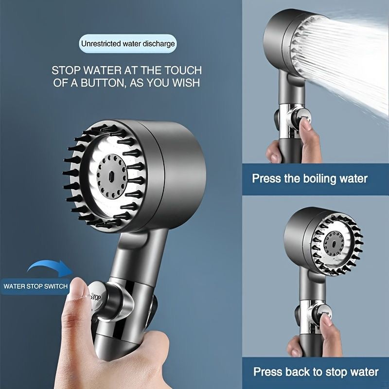 Turbocharged shower head رشاش الحمام المموج و مشط