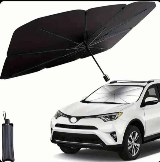 Pare-soleil de pare brise voiture pliable en forme de parapluie