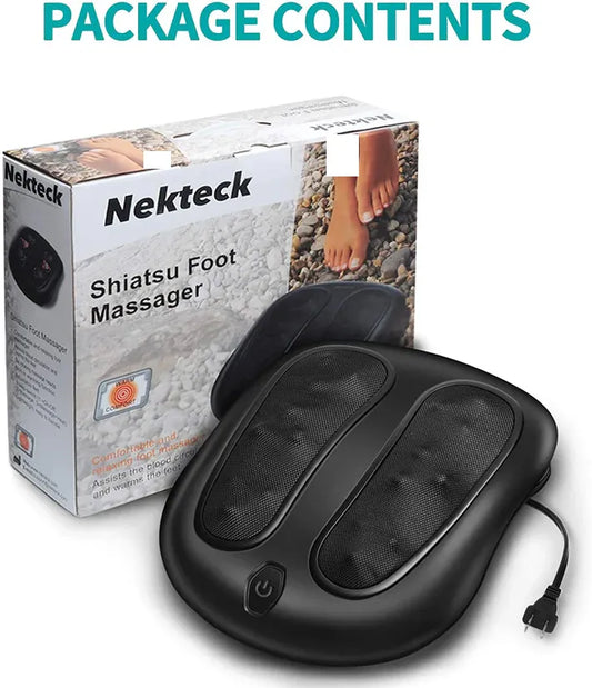 Appareil de massage des pieds, masseur de pieds électrique chauffant Shiatsu à pétrissage avec fonction chauffante جهاز تدليك القدمين، جهاز تدليك القدمين الكهربائي بتقنية شياتسو مع خاصية التسخين