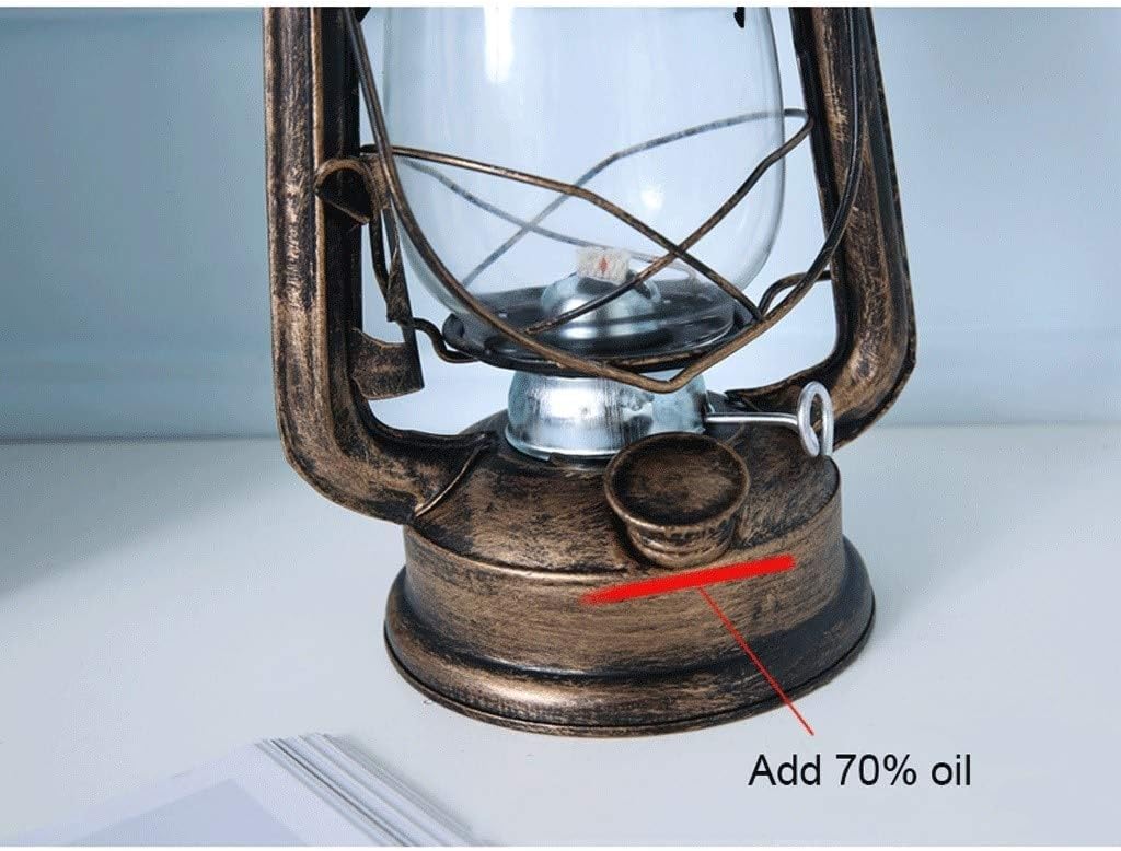 مصباح زيتي كلاسيكي عتيق، قطعة فنية زخرفية، فانوس عتيق Lanterne de lampe à huile de kérosène,