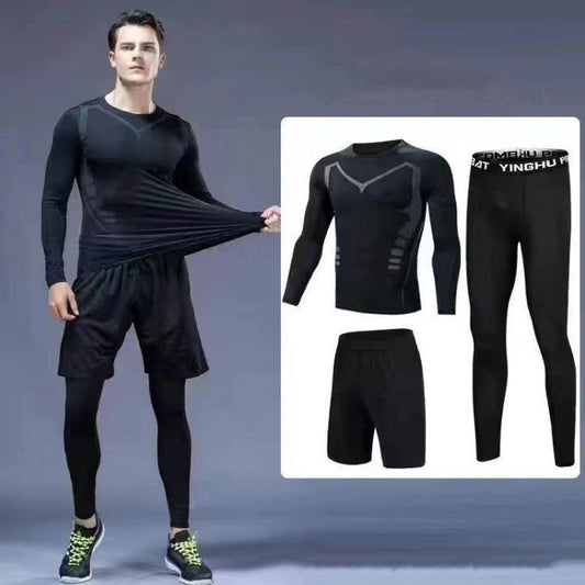 ملابس رياضية رجالية ضغط3 قطعة Sports Fitness Suit
