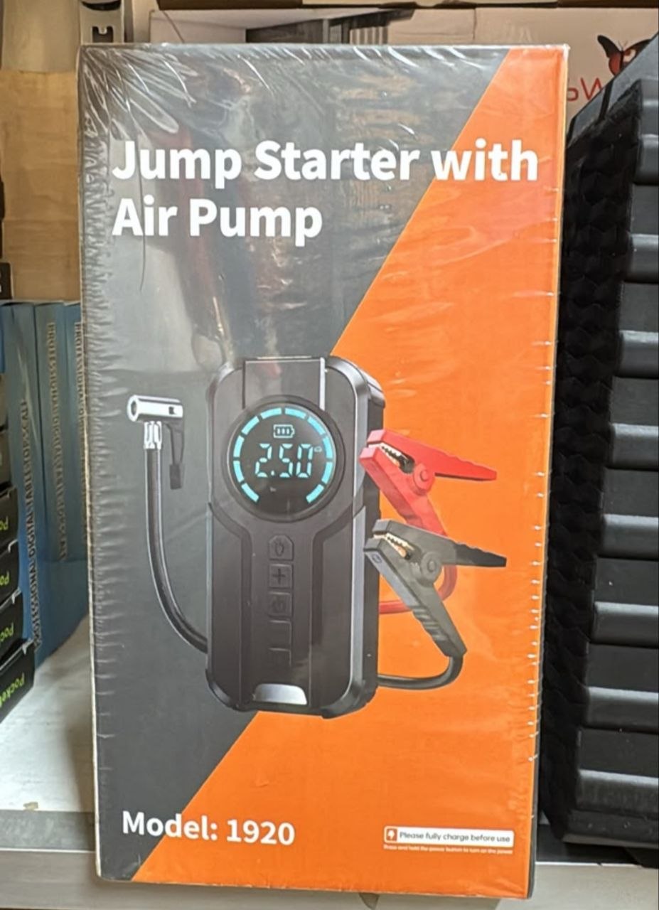 Jump Starter Air Pump مضخة هواء لتشغيل السيارة modèle 1920