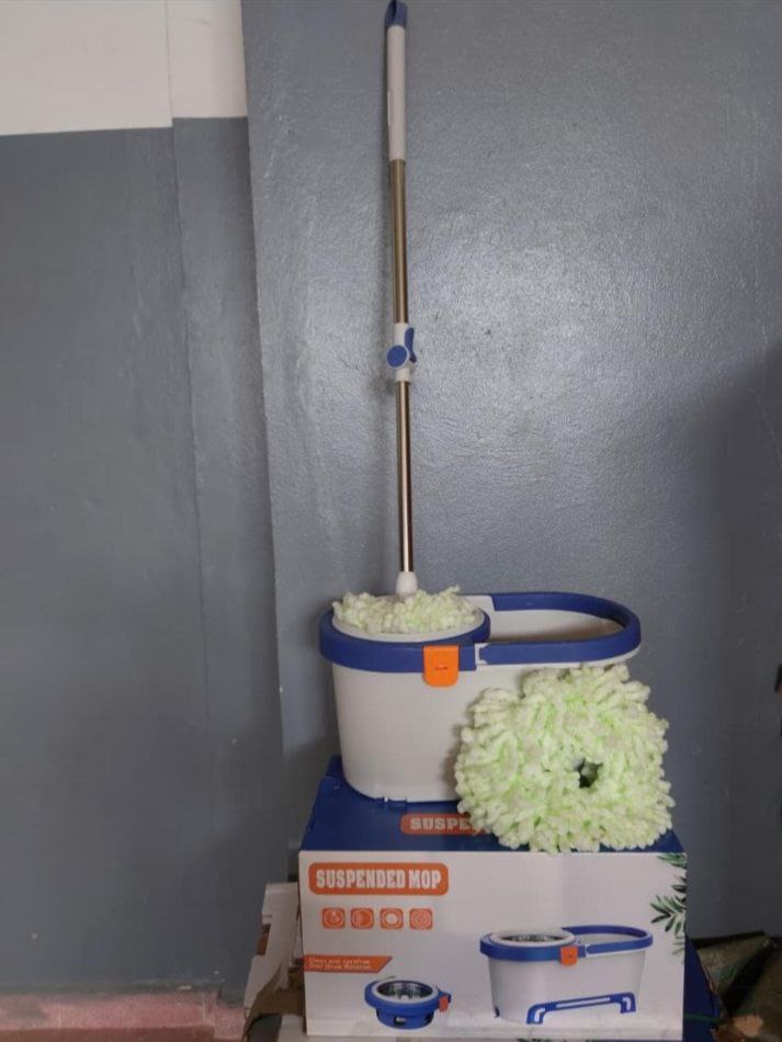 مجموعة ممسحة دوارة فاخرة للتنظيف العميق Nettoyage Profond, Ensemble de Vadrouille Rotative