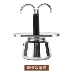 ماكينة إسبريسو ماكينة قهوة موكا إيطالية Cafetière italienne Moka à double compartiment