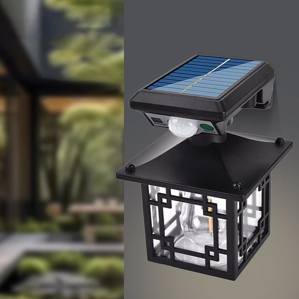 مصباح جداري يعمل بالطاقة الشمسية بتقنية LED مزود بمستشعر حركة للحديقة Applique murale solaire LED avec capteur de mouvement