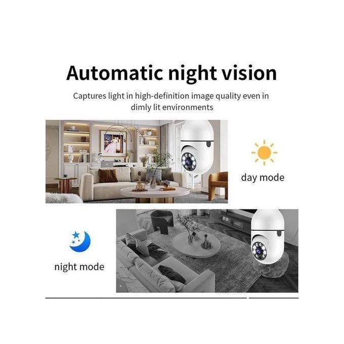 كاميرا أمان ذكية لاسلكية على شكل لمبة Caméra intelligente WiFi ampoule de sécurité 1080P 360 degrés caméra panoramique vision sans fil