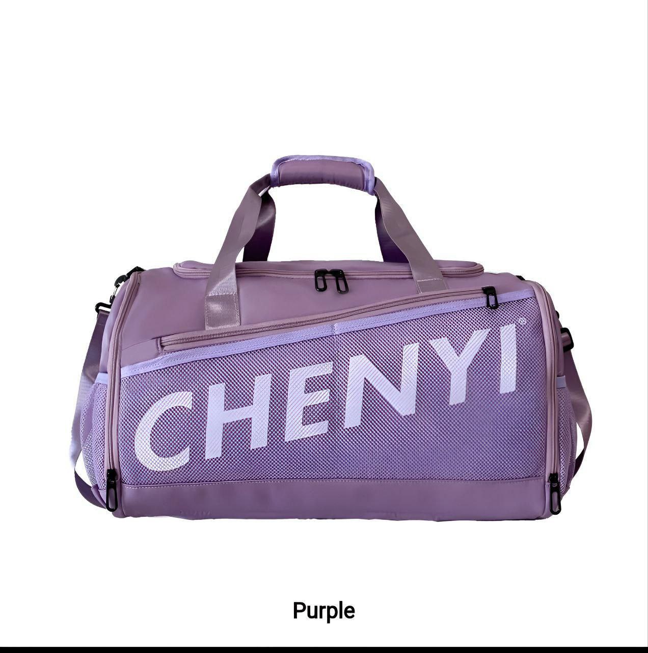 CHENYI Sac de voyage moyen à lettres à poches حقيبة سفر متوسطة الحجم مع جيوب