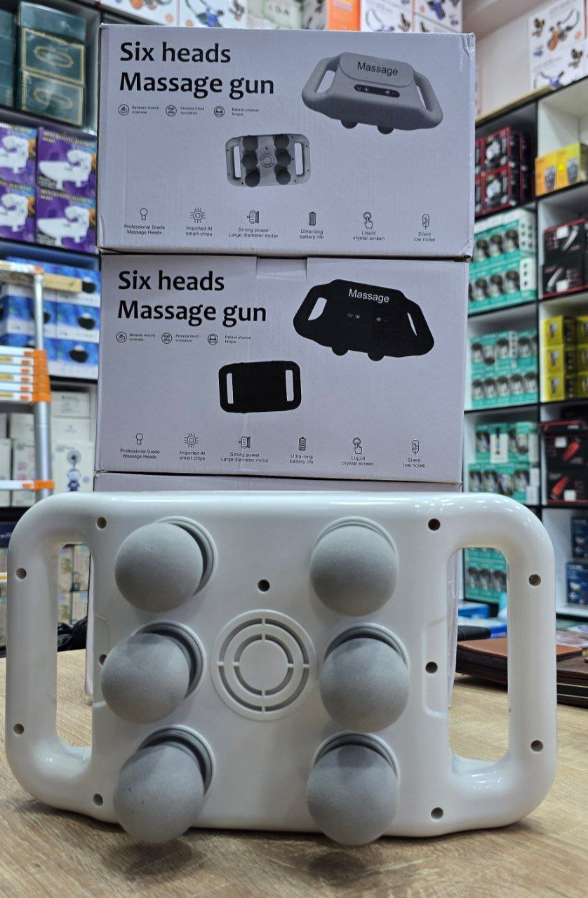 six heads massage gun  pistolet de massage à six têtes مسدس تدليك بستة رؤوس