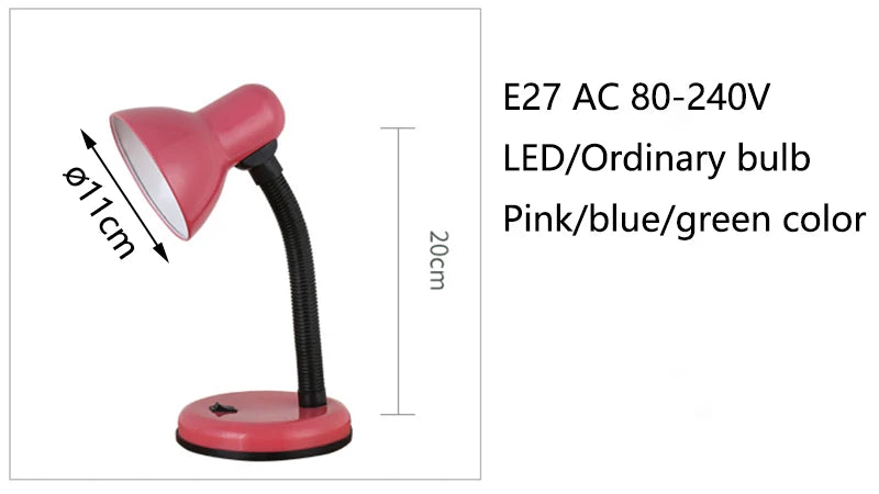 lampe de Table de lecture pour salon cou Flexible Desk Lamp Model 203 مصباح مكتبي LED للعناية بالعين E27