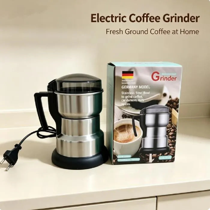 Moulin à Café Électrique Portable, Bol en Acier Inoxydable pour Grains de Café