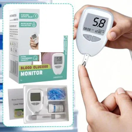 Blood Glucose Monitor Glucomètre Digital Appareil de Mesure de Glycémie جهاز قياس السكر الرقميجهاز قياس نسبة السكر في الدم