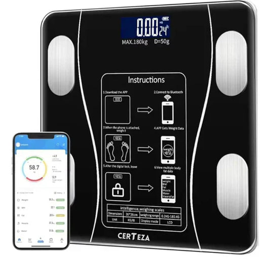 ميزان الكتروني يعمل مع تطبيق Body Fat Scale balance impédancemètre connectée Balance Numérique Intelligente